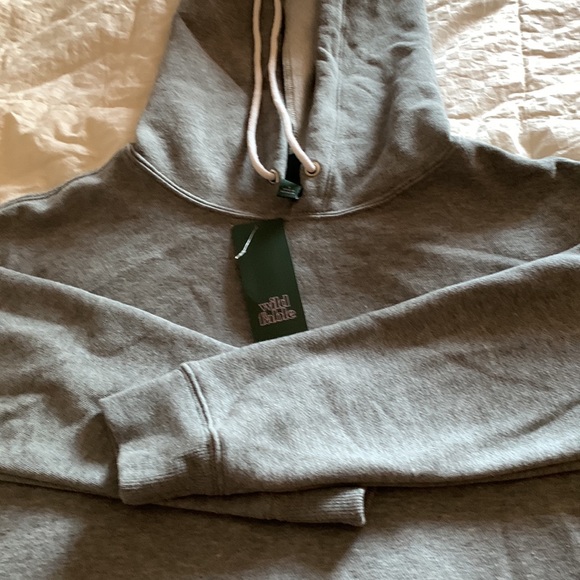 NWT wild table size small crop hoodie, color, gray warm, very cute! - Picture 4 of 6